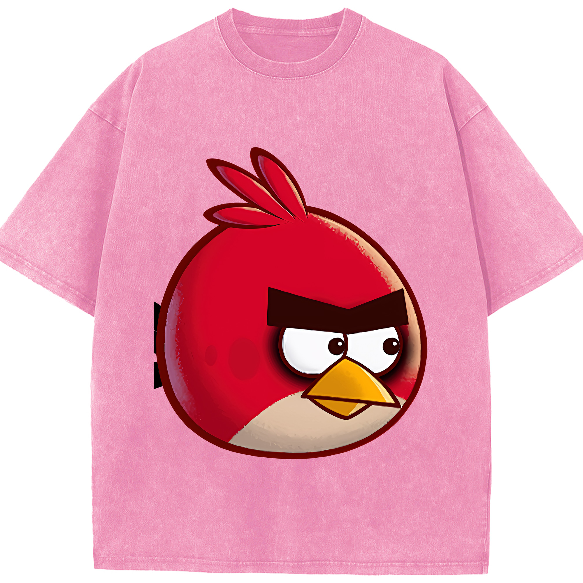 （画像用） Angry Birds アングリーバード 綿100% ヴィンテージ風 半袖Tシャツ（フロントプリント）